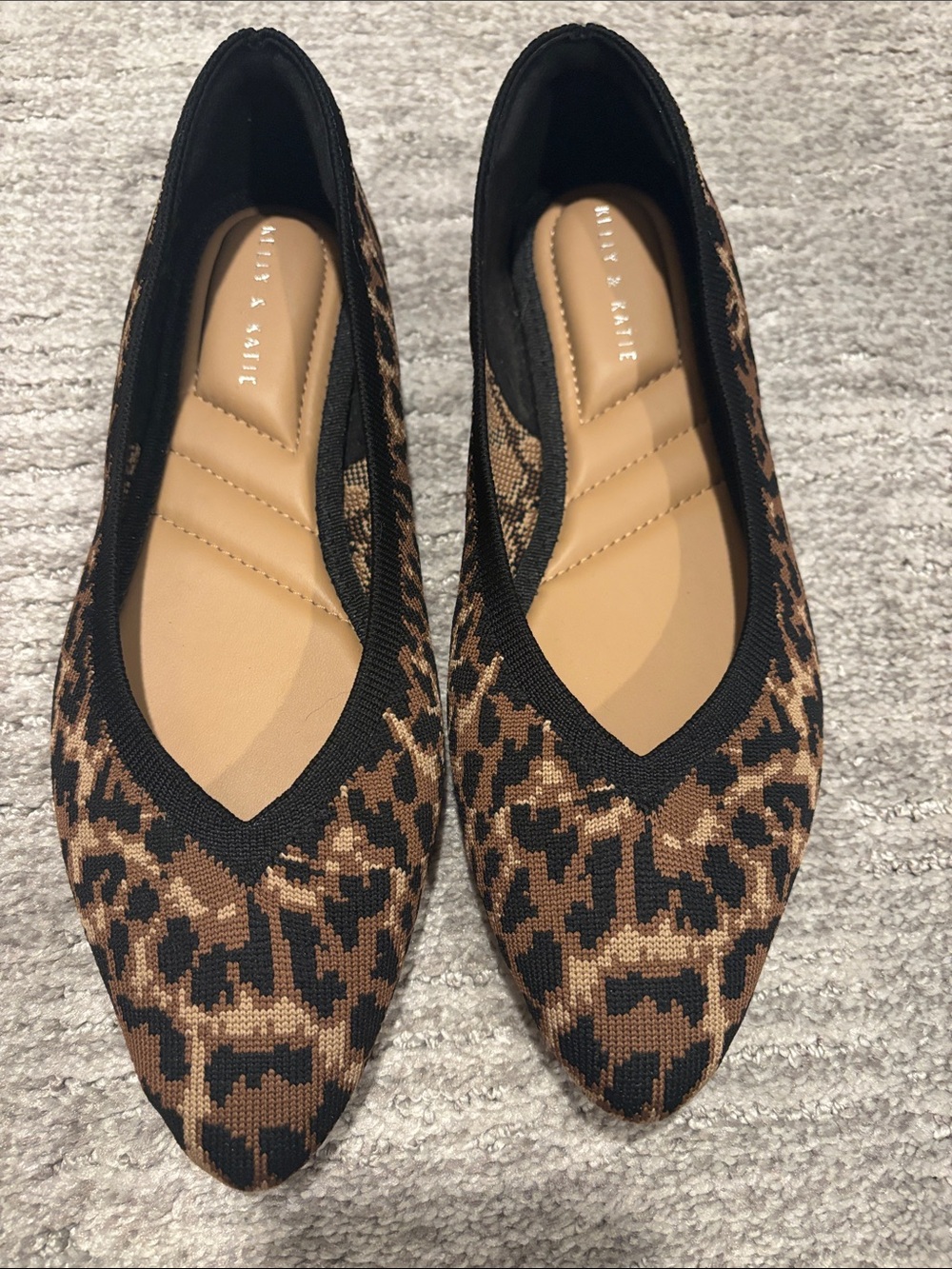 Kelly & katie Reaction Leopard-Print Pointed Ballet Flats size 8.5 new
